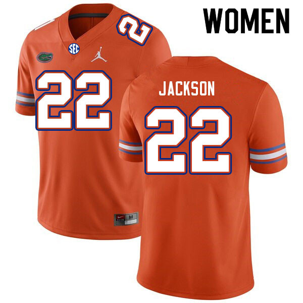 Women #22 Kahleil Jackson Florida Gators College Football Jerseys Sale-Orange - Click Image to Close